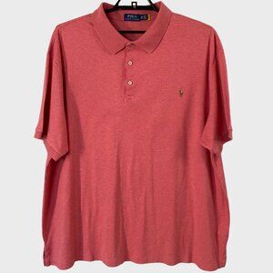 Polo By Ralph Lauren Big & Tall Soft Cotton Polo Shirt Light Red Men's Size 3XB